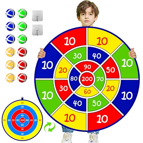 Große doppelseitige Dartscheibe für Kinder, mit 12 Klebebällen, Indoor/Outdoor-Sportspaß, Partyspiel, Spielzeug, Geschenke für Jungen und Mädchen im Alter von 3 4 5 6 7 8 9 10 11 12 Jahren Große doppelseitige Dartscheibe für Kinder, mit 12 Klebebällen, Indoor/Outdoor-Sportspaß, Partyspiel, Spielzeug, Geschenke für Jungen und Mädchen im Alter von 3 4 5 6 7 8 9 10 11 12 Jahren von Zexint