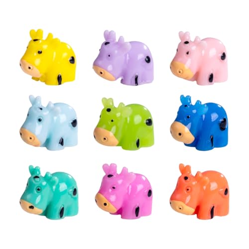 10er-Pack Bunte Mini-Kuhpuppen, DIY-Feengarten- Und Schreibtisch-Dekor-Ornamente von Zeyeo