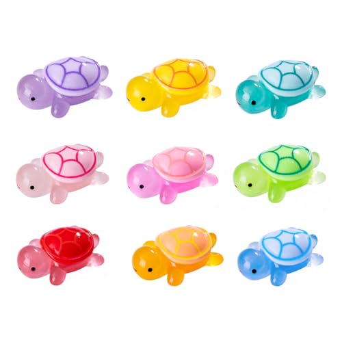30 Stück Leuchtende Schildkröten Und Meeresschildkröten, Mini-Figuren, DIY-Fischtank-Strand-Desktop-Dekorationen von Zeyeo