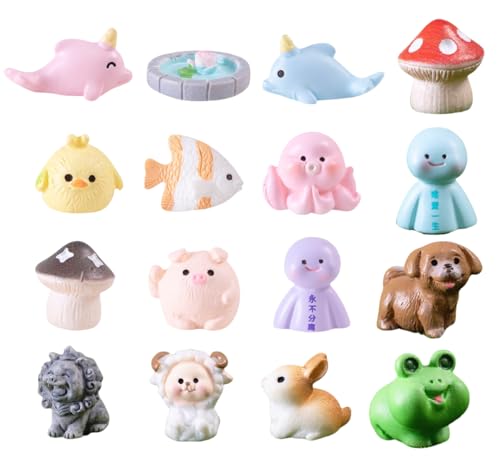 31er-Pack Niedliche Tierfiguren, Löwen, Enten Und Mehr, DIY-Ornamente Für Garten Und Heimdekoration von Zeyeo