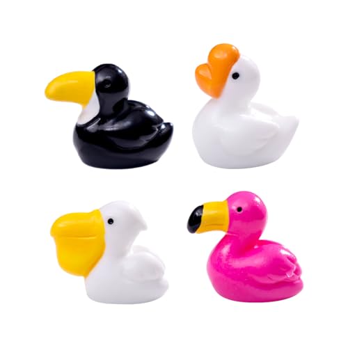 4er-Pack Mini-Flamingo-Dekor, Gartenlandschaftsornamente, Miniaturstatuen Für Den Schreibtisch von Zeyeo