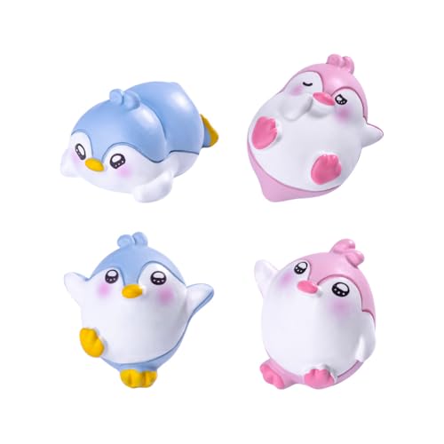 4er-Pack Süße Kleine Pinguin-Statuen, DIY-Dekoration Für Die Schneelandschaft, Mini-Desktop-Ornamente von Zeyeo