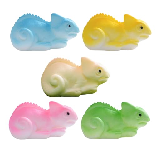 5er-Pack Eidechsen-Mini-Ornamente, DIY-Garten-Landschaftsdekor, Kleine Topf-Heimdekoration von Zeyeo
