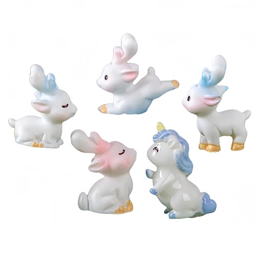 5er-Pack Elchfiguren Aus Kunstharz, DIY-Garten-Topf- Und Schreibtisch-Ornamente von Zeyeo