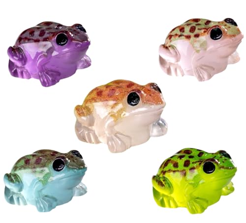5er-Pack Leuchtende Kröte- Und Frosch-Anhänger Aus Kunstharz, DIY-Garten- Und Bonsai-Dekor-Zubehör 5er-Pack Leuchtende Kröte- Und Frosch-Anhänger Aus Kunstharz, DIY-Garten- Und Bonsai-Dekor-Zubehör von Zeyeo