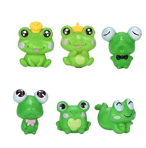 6er-Pack Mini-Frosch-Ornamente Aus Kunstharz, DIY-Garten- Und Bonsai-Dekor 6er-Pack Mini-Frosch-Ornamente Aus Kunstharz, DIY-Garten- Und Bonsai-Dekor von Zeyeo