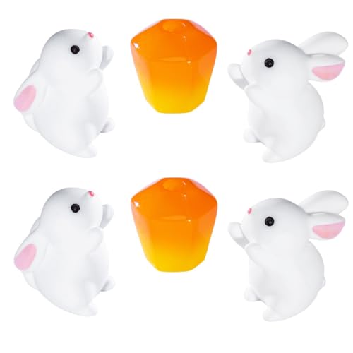 6er-Pack Mini-Tierstatuen, Mittherbsthase Und Kongming-Laterne, DIY-Festival-Landschaftsdekorationen 6er-Pack Mini-Tierstatuen, Mittherbsthase Und Kongming-Laterne, DIY-Festival-Landschaftsdekorationen von Zeyeo