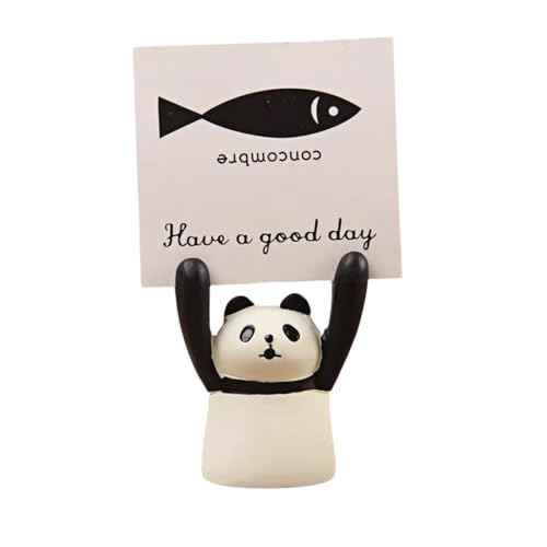6er-Pack Süße Tier-Nachrichtenklammern, Schwarze Katze Und Mehr, Kleine Schilder Für Geburtstagsgeschenke, Kuchendekorationen(Panda) von Zeyeo
