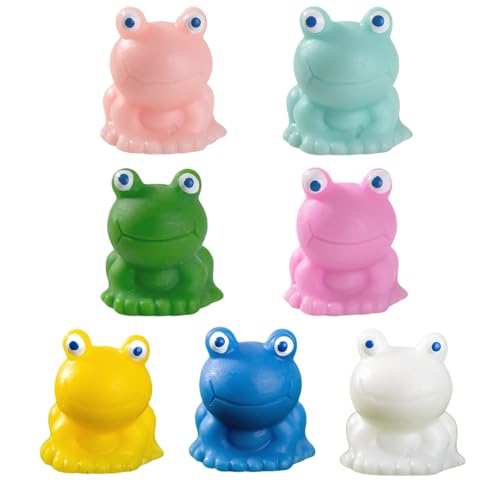 7er-Pack Matte Kleine Froschfiguren, DIY-Garten- Und Landschaftsbau-Tierdekor-Zubehör von Zeyeo