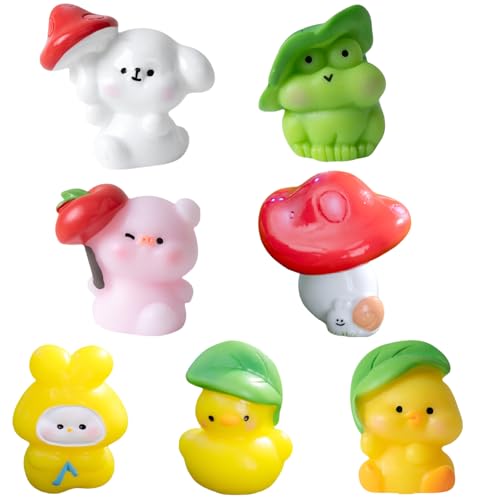 7er-Pack Regenfeste Enten- Und Froschfiguren, DIY-Garten-Topfdekoration Für Den Schreibtisch 7er-Pack Regenfeste Enten- Und Froschfiguren, DIY-Garten-Topfdekoration Für Den Schreibtisch von Zeyeo