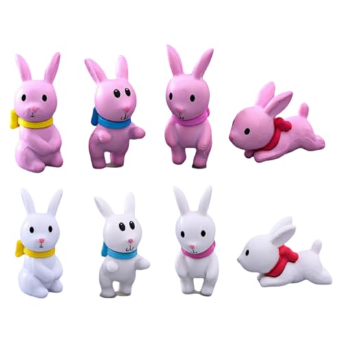 8er-Pack Niedliche Schal-Kaninchen-Miniaturen, DIY-Dekorzubehör Für Garten- Und Landschaftsbau 8er-Pack Niedliche Schal-Kaninchen-Miniaturen, DIY-Dekorzubehör Für Garten- Und Landschaftsbau von Zeyeo