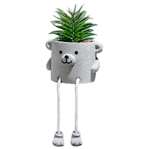 Smiley-Gesicht, Sukkulenten-Topfpflanzen-Ornamente, Garten- Und Schreibtisch-Dekor(Bear Model) von Zeyeo