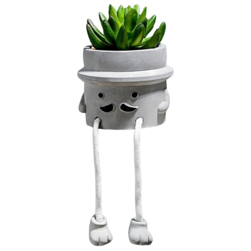 Smiley-Gesicht, Sukkulenten-Topfpflanzen-Ornamente, Garten- Und Schreibtisch-Dekor(Mustache) von Zeyeo