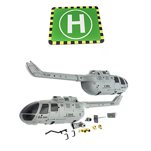Zeyoking Originalteile für C186 BO105 RC Hubschrauber Grau Karosserie Shell Kit Landeplatz Ersatzteile Zeyoking Originalteile für C186 BO105 RC Hubschrauber Grau Karosserie Shell Kit Landeplatz Ersatzteile von Zeyoking