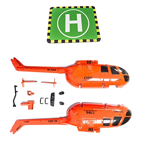 Zeyoking Originalteile für C186 Pro BO-105 RC Hubschrauber, Orange Body Shell Kit, Landeplatz, Ersatzteile Zeyoking Originalteile für C186 Pro BO-105 RC Hubschrauber, Orange Body Shell Kit, Landeplatz, Ersatzteile von Zeyoking