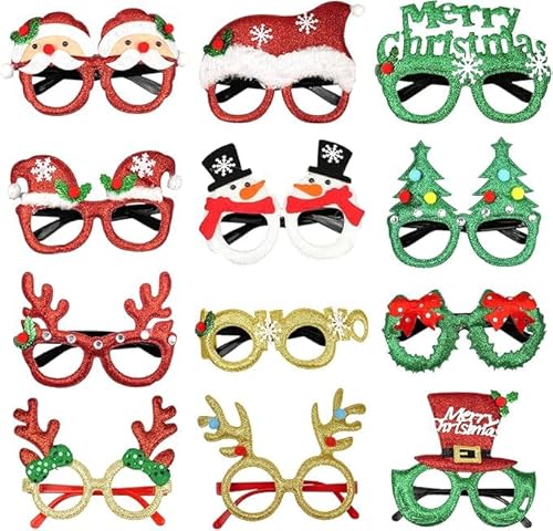 Zfseyuh 12 Stile Weihnachts Selfie Requisiten Brillen, Weihnachtsbrille, Weihnachtsbaum Rentier Partybrille für Kinder Erwachsene für Geschenke Weihnachten Weihnachtsdeko Zfseyuh 12 Stile Weihnachts Selfie Requisiten Brillen, Weihnachtsbrille, Weihnachtsbaum Rentier Partybrille für Kinder Erwachsene für Geschenke Weihnachten Weihnachtsdeko von Zfseyuh