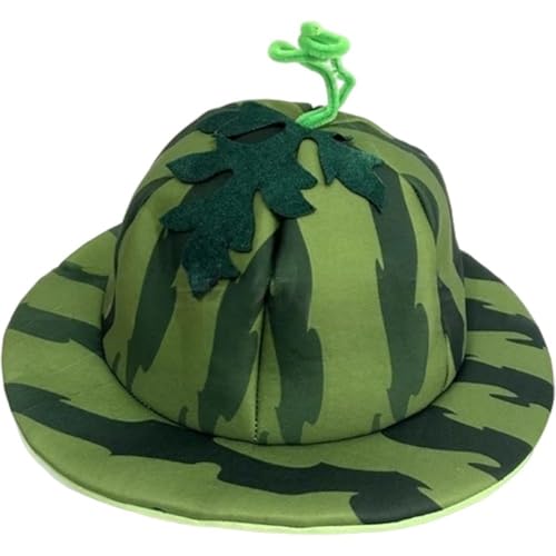 Zghhc Wassermelonen-cosplay-hut Für Erwachsene, Wassermelonen-kostüm, Obsthut, Lustige Essenskappe, Wassermelonen-kopfbedeckung Für Weihnachten, Halloween, Kostüm-requisite von Zghhc