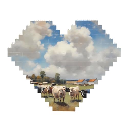 A Large Farm Print Building Brick Block Puzzle - Heart Shaped Picture Puzzles Wooden Picture Jigsaw Puzzles A Large Farm Print Building Brick Block Puzzle - Heart Shaped Picture Puzzles Wooden Picture Jigsaw Puzzles von ZhRiYan