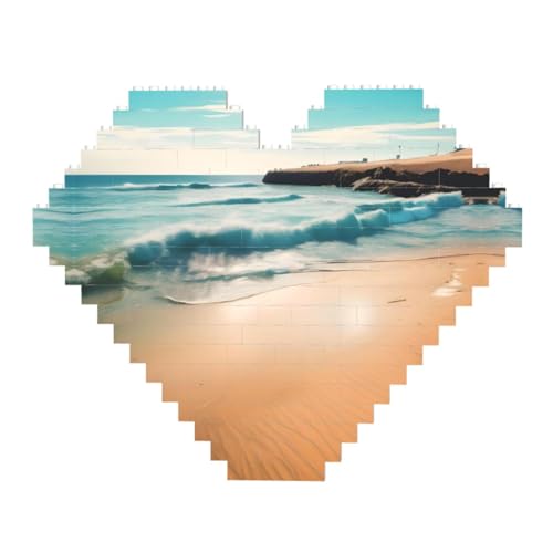 Beach Scenery Print Building Brick Block Puzzle - Heart Shaped Picture Puzzles, Wooden Picture Jigsaw Puzzles Beach Scenery Print Building Brick Block Puzzle - Heart Shaped Picture Puzzles, Wooden Picture Jigsaw Puzzles von ZhRiYan