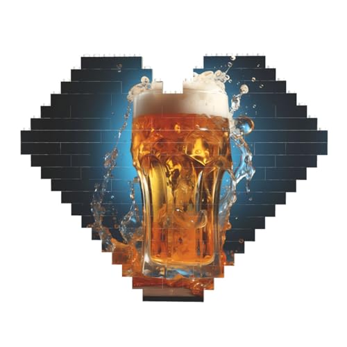 Bierschaumdruck Baustein-Puzzle – Herzförmige Bildpuzzles, Holzbilder-Puzzles Bierschaumdruck Baustein-Puzzle – Herzförmige Bildpuzzles, Holzbilder-Puzzles von ZhRiYan