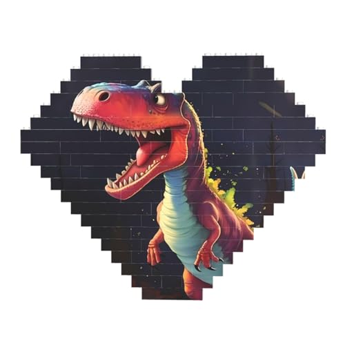 Big-mouthed Dinosaurier Print Building Brick Block Puzzle - Heart Shaped Picture Puzzles, Wooden Picture Jigsaw Puzzles Big-mouthed Dinosaurier Print Building Brick Block Puzzle - Heart Shaped Picture Puzzles, Wooden Picture Jigsaw Puzzles von ZhRiYan