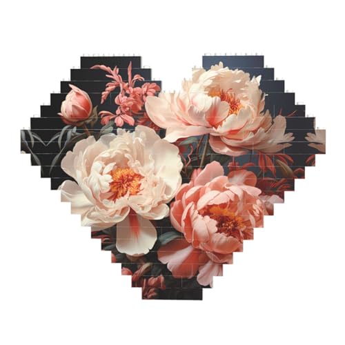 Bright White Peonies Print Building Brick Block Puzzle - Heart Shaped Picture Puzzles, Wooden Picture Jigsaw Puzzles Bright White Peonies Print Building Brick Block Puzzle - Heart Shaped Picture Puzzles, Wooden Picture Jigsaw Puzzles von ZhRiYan