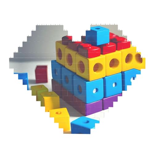 Bunte Bausteine, Druckbaustein-Puzzle – Herzförmige Bildpuzzles, Holzbilder-Puzzles Bunte Bausteine, Druckbaustein-Puzzle – Herzförmige Bildpuzzles, Holzbilder-Puzzles von ZhRiYan