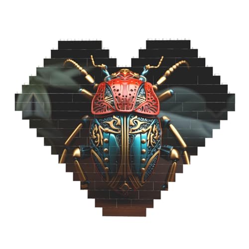Buntes Käfer-Druck-Baustein-Puzzle – herzförmige Bilderpuzzles, Holzbilder-Puzzles Buntes Käfer-Druck-Baustein-Puzzle – herzförmige Bilderpuzzles, Holzbilder-Puzzles von ZhRiYan
