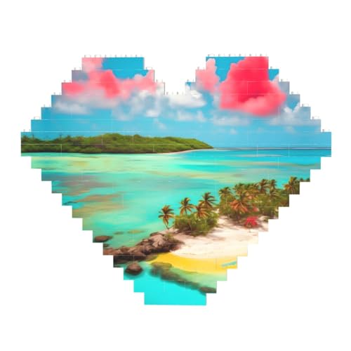 Caribbean Scenery Print Building Brick Block Puzzle - Heart Shaped Picture Puzzles, Wooden Picture Jigsaw Puzzles Caribbean Scenery Print Building Brick Block Puzzle - Heart Shaped Picture Puzzles, Wooden Picture Jigsaw Puzzles von ZhRiYan