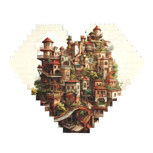 Dream Castle Print Building Brick Block Puzzle - Heart Shaped Picture Puzzles, Wooden Picture Jigsaw Puzzles Dream Castle Print Building Brick Block Puzzle - Heart Shaped Picture Puzzles, Wooden Picture Jigsaw Puzzles von ZhRiYan