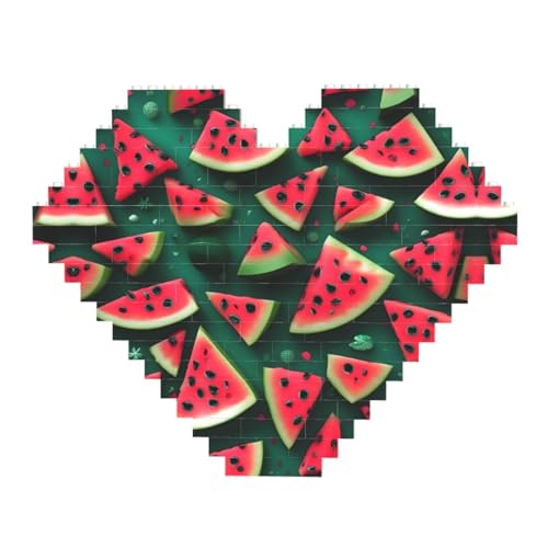 Dream Wassermelonen-Druck Baustein-Puzzle – Herzförmige Bilderpuzzles, Holzbilder-Puzzles Dream Wassermelonen-Druck Baustein-Puzzle – Herzförmige Bilderpuzzles, Holzbilder-Puzzles von ZhRiYan
