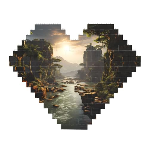 Gebirge und Flüsse drucken Baustein-Puzzle – Herzförmige Bilderpuzzles, Holzbilder-Puzzles Gebirge und Flüsse drucken Baustein-Puzzle – Herzförmige Bilderpuzzles, Holzbilder-Puzzles von ZhRiYan