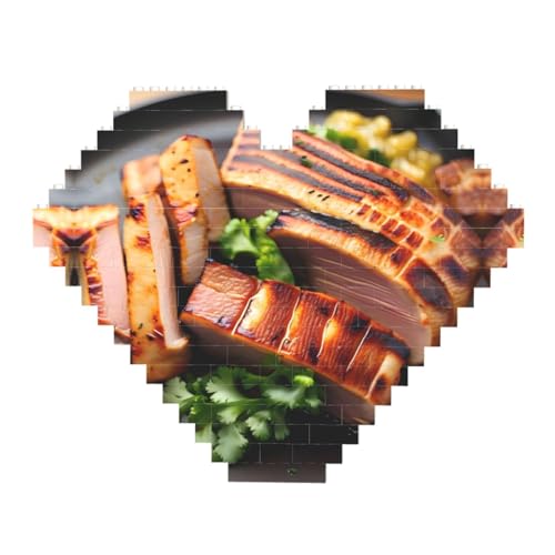 Golden Roast Print Building Brick Block Puzzle - Heart Shaped Picture Puzzles, Wooden Picture Jigsaw Puzzles Golden Roast Print Building Brick Block Puzzle - Heart Shaped Picture Puzzles, Wooden Picture Jigsaw Puzzles von ZhRiYan