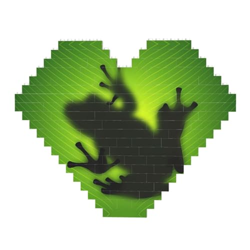 Green Frog Shadow Print Building Brick Block Puzzle - Heart Shaped Picture Puzzles, Wooden Picture Jigsaw Puzzles Green Frog Shadow Print Building Brick Block Puzzle - Heart Shaped Picture Puzzles, Wooden Picture Jigsaw Puzzles von ZhRiYan