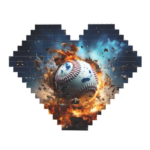 Hot Baseball Print Building Brick Block Puzzle - Heart Shaped Picture Puzzles, Wooden Picture Jigsaw Puzzles Hot Baseball Print Building Brick Block Puzzle - Heart Shaped Picture Puzzles, Wooden Picture Jigsaw Puzzles von ZhRiYan