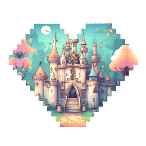 Klassisches Schloss Druck Baustein Block Puzzle - Herzförmige Bilderpuzzles, Holzbilder-Puzzles Klassisches Schloss Druck Baustein Block Puzzle - Herzförmige Bilderpuzzles, Holzbilder-Puzzles von ZhRiYan