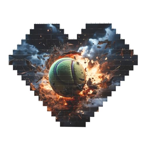 Lightning Fever Tennis Print Building Brick Block Puzzle - Heart Shaped Picture Puzzles, Wooden Picture Jigsaw Puzzles Lightning Fever Tennis Print Building Brick Block Puzzle - Heart Shaped Picture Puzzles, Wooden Picture Jigsaw Puzzles von ZhRiYan