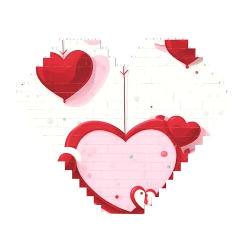 Little Red Heart Print Building Brick Block Puzzle - Heart Shaped Picture Puzzles, Wooden Picture Jigsaw Puzzles Little Red Heart Print Building Brick Block Puzzle - Heart Shaped Picture Puzzles, Wooden Picture Jigsaw Puzzles von ZhRiYan