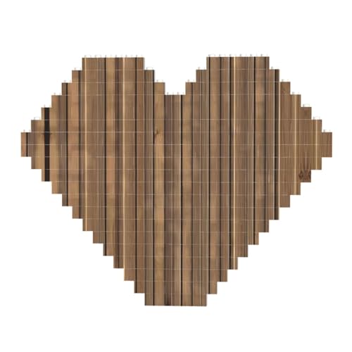 Massivholz Muster Druck Baustein Block Puzzle - Herzförmige Bilderpuzzles, Holzbild Puzzle von ZhRiYan