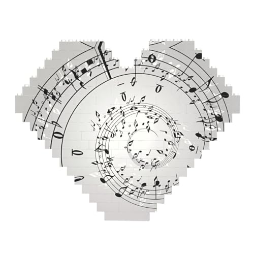 Musiknoten-Wandbild, Baustein-Puzzle, herzförmige Bildpuzzles, Holzbilder-Puzzles Musiknoten-Wandbild, Baustein-Puzzle, herzförmige Bildpuzzles, Holzbilder-Puzzles von ZhRiYan