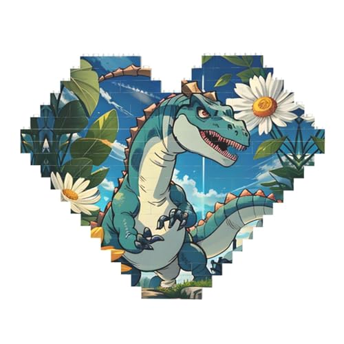 Niedliches Dinosaurier-Druck-Baustein-Puzzle – Herzförmige Bildpuzzles, Holzbilder-Puzzles Niedliches Dinosaurier-Druck-Baustein-Puzzle – Herzförmige Bildpuzzles, Holzbilder-Puzzles von ZhRiYan