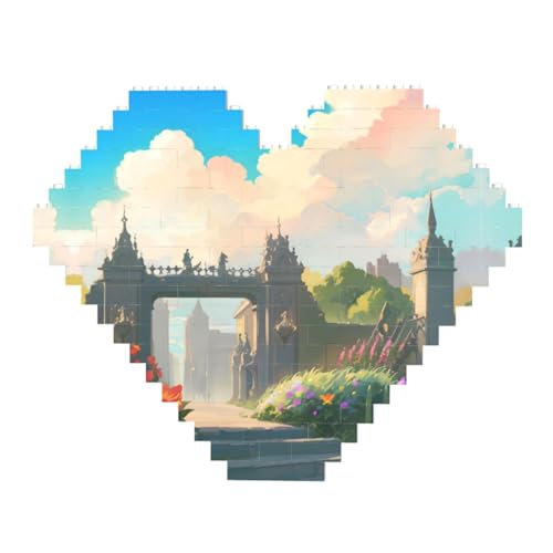 Outside The Castle Gate Print Building Brick Block Puzzle - Heart Shaped Picture Puzzles, Wooden Picture Jigsaw Puzzles Outside The Castle Gate Print Building Brick Block Puzzle - Heart Shaped Picture Puzzles, Wooden Picture Jigsaw Puzzles von ZhRiYan