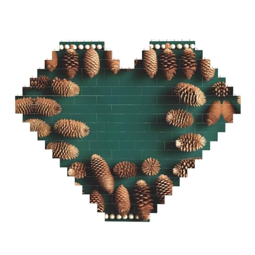 Pine Cone Border Print Building Brick Block Puzzle - Heart Shaped Picture Puzzles, Wooden Picture Jigsaw Puzzles Pine Cone Border Print Building Brick Block Puzzle - Heart Shaped Picture Puzzles, Wooden Picture Jigsaw Puzzles von ZhRiYan