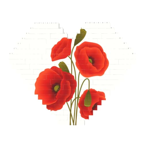 Poppy Flowers Print Building Brick Block Puzzle - Heart Shaped Picture Puzzles, Wooden Picture Jigsaw Puzzles Poppy Flowers Print Building Brick Block Puzzle - Heart Shaped Picture Puzzles, Wooden Picture Jigsaw Puzzles von ZhRiYan