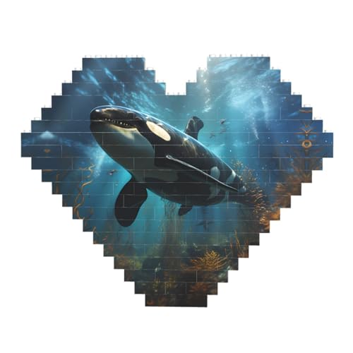Riesige Killerwale Druck Baustein Block Puzzle - Herzförmige Bildpuzzles Holzbild Puzzle Riesige Killerwale Druck Baustein Block Puzzle - Herzförmige Bildpuzzles Holzbild Puzzle von ZhRiYan