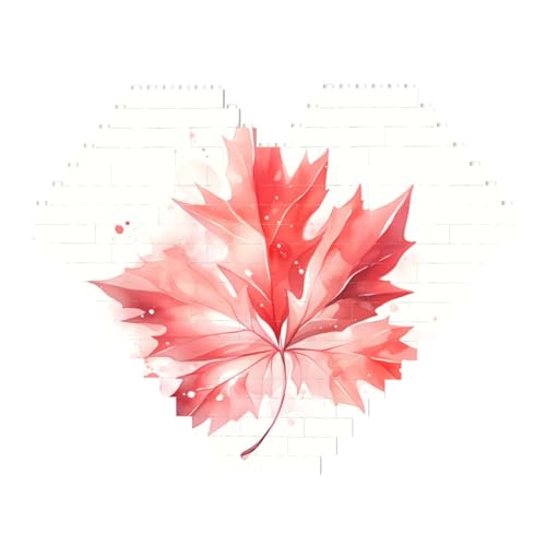 Rotes Ahornblatt-Druck-Baustein-Puzzle – Herzförmige Bildpuzzles, Holzbilder-Puzzles Rotes Ahornblatt-Druck-Baustein-Puzzle – Herzförmige Bildpuzzles, Holzbilder-Puzzles von ZhRiYan