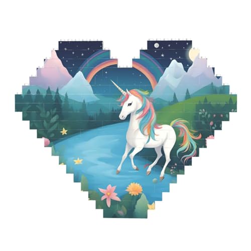 Running Unicorns Print Building Brick Block Puzzle - Heart Shaped Picture Puzzles, Wooden Picture Jigsaw Puzzles Running Unicorns Print Building Brick Block Puzzle - Heart Shaped Picture Puzzles, Wooden Picture Jigsaw Puzzles von ZhRiYan