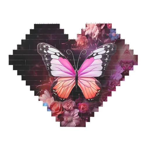 Schmetterlinge und Blumen Druck Baustein-Puzzle - Herzförmige Bilderpuzzles, Holzbilder-Puzzles Schmetterlinge und Blumen Druck Baustein-Puzzle - Herzförmige Bilderpuzzles, Holzbilder-Puzzles von ZhRiYan