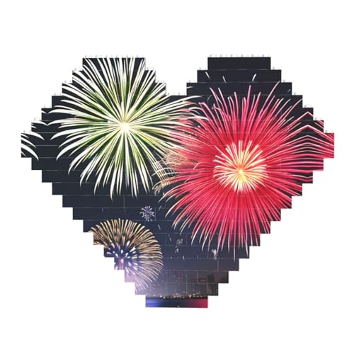 Splendid Fireworks Print Building Brick Block Puzzle - Heart Shaped Picture Puzzles, Wooden Picture Jigsaw Puzzles Splendid Fireworks Print Building Brick Block Puzzle - Heart Shaped Picture Puzzles, Wooden Picture Jigsaw Puzzles von ZhRiYan