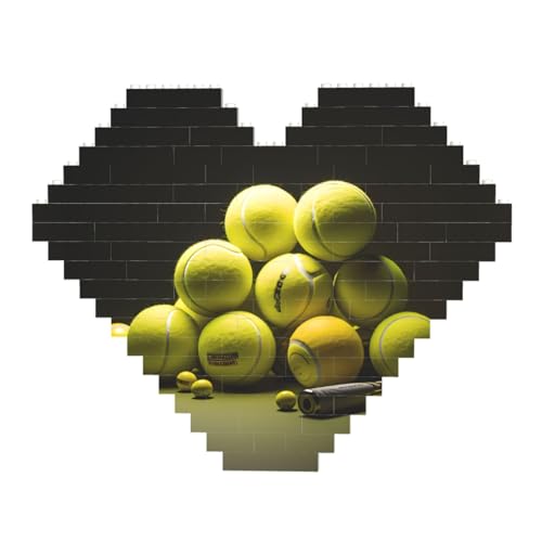 Tennis Diagramm Druck Baustein Block Puzzle - Herzförmige Bildpuzzles Holzbild Puzzle von ZhRiYan